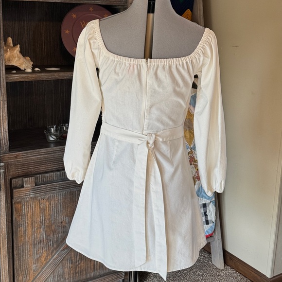 Lulu's Elegant Pure Serenity White Off-the-Shoulder Puff Sleeveless Mini Dress - Picture 3 of 14